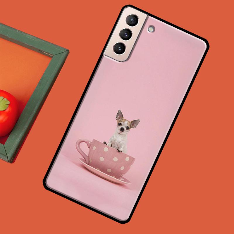 Love Chihuahua Dog Mom Puppy Soft Case For Samsung Galaxy S23 S22 S21 Ultra Note 20 Note 10 S8 S9 S10 Plus S20 FE Cover