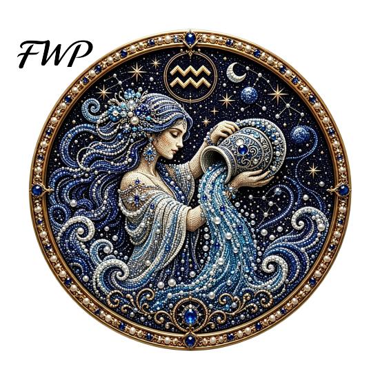 Dekoracja domu Sztuczna Perła Sztuka Znak Zodiaku Zestaw, 12 Znaków Malowanie DIY Artystyczny Prezent dla Nastolatków Zestawy, Okrągły 3D Konstelacja Rękodzieło Ścienne Zestaw dla Dorosłych,