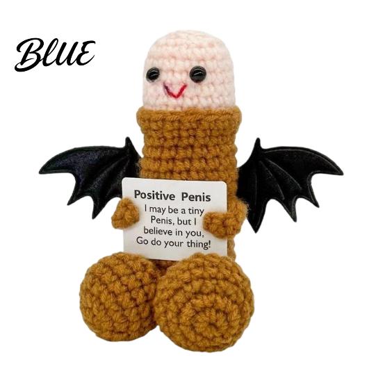 Handmade Festive Ornament Crochet Ornament, Funny Positive Desk Buddy, Cute Figurine, Emotional Support Keepsake Gift for Friends Coworkers Exquisite