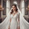 3 Pcs Shiny Luxury Wedding Tiaras Metal Necklace Earrings and Crown Sets Bride Jewelry Sets  Girls