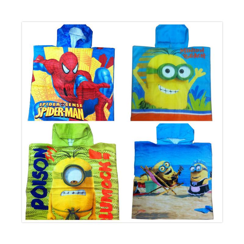 Me Cartoon Despicable Cotton Absorbent Beach Towel Hood Childrens Supplies Pool