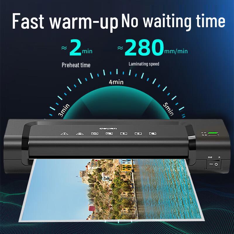 Deli A4 Mini Photo and Document Laminator Kit