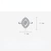 BELLA BOX Leaf Opening Resizable Rings For Women Zircon Engagement Party Fine Jewelry Gift