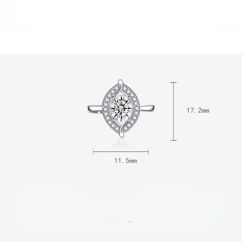 BELLA BOX Leaf Opening Resizable Rings For Women Zircon Engagement Party Fine Jewelry Gift