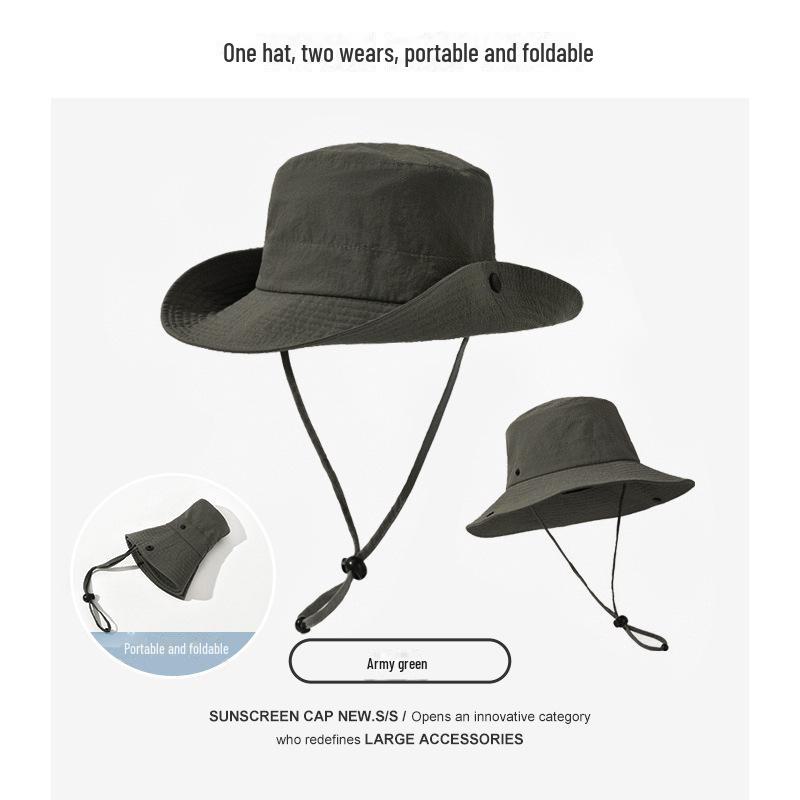 Damen Schnelltrocknender Wasserdichter Fischerhut - Japanischer Stil, Sonnenschutz, Modischer Flacher Top-Beckenhut für Outdoor-Aktivitäten