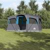 Family Tent with Roof Blue and Grey 435 x 255 x 216 cm