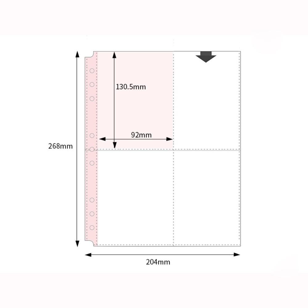

Inner Page Card Binder B5 Photocard Binder Sheets Transparent PP Acid Free Photo Album Refill Pages Multiple Pockets Sleeve