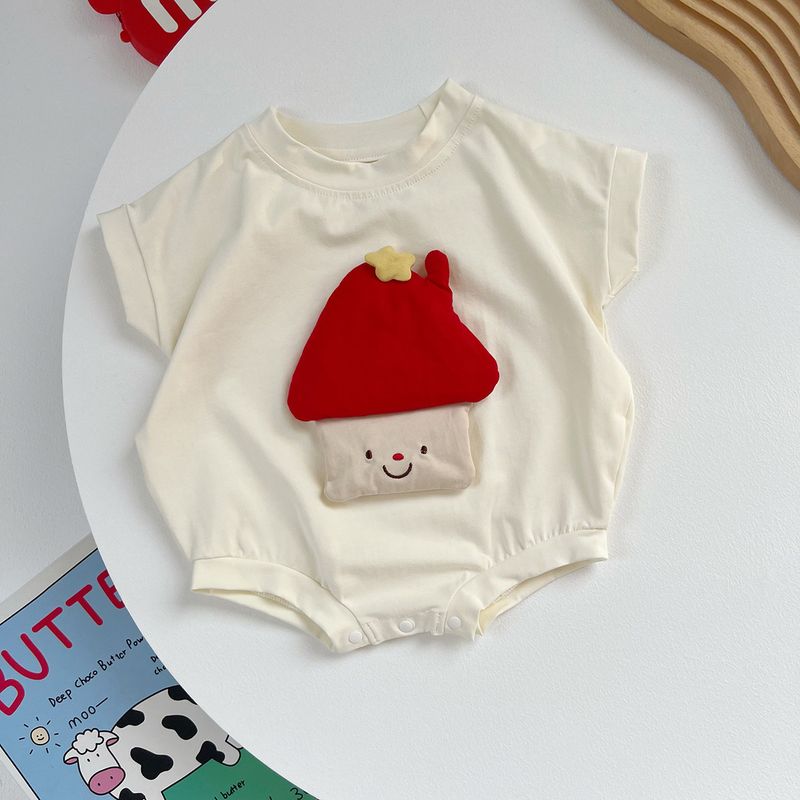 Super Cute Baby Romper, Adorable Baby Summer Short-Sleeve Onesie, Newborn Pure Cotton Jumpsuit for 0-1 Year Old 3 Months