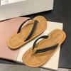 New Sandals Large Size Slippers Women's Niche Flat Bottom High-end Sandals Toe Flip-flops Women