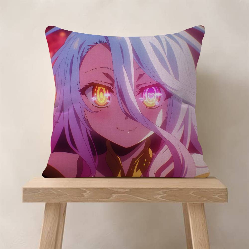 Anime NO GAME NO LIFE Pillow Cover Sofa Cushion Cover Home Room Decoration Children Gift