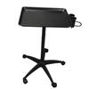 Salon Tray Cart Adjustable Height Salon Rolling Tray Aluminum Tattoo Tray Trolley with Hair Dryer