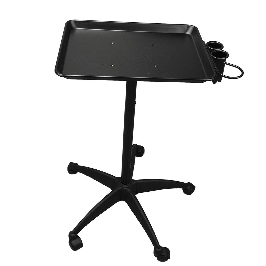 Salon Tray Cart Adjustable Height Salon Rolling Tray Aluminum Tattoo Tray Trolley with Hair Dryer
