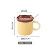 350ML Japanese Cartoon Cat With Cover Coffee Cup Cute Breakfast Cup Creative Coffee  Mug Milk  Mug Couple Water Mug With Lid