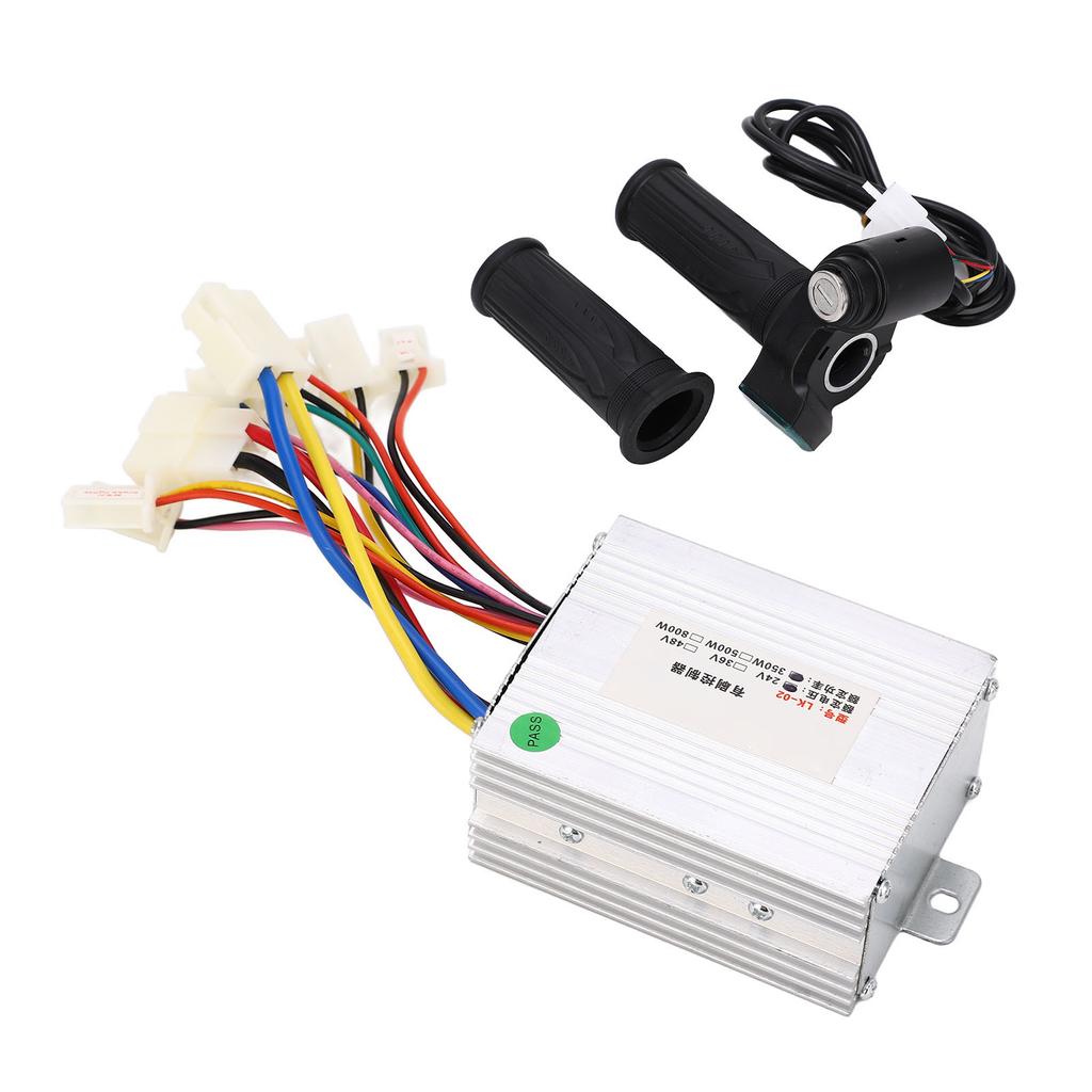 Brush Controller Throttle Grip Kit Good Heat Dissipation Electric Bike Controller Kit 24V 350W