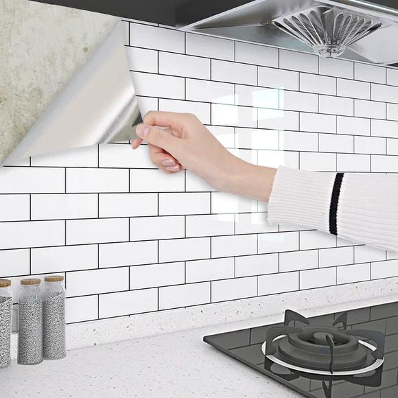 Kitchen Grease-Resistant Stickers, Waterproof Wallpaper, Heat-Resistant Marble Film, Moisture-Resistant Countertop Renovation Stickers