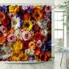 Vibrant Floral Bouquet Shower Curtain -Waterproof,Mildew-Resistant with Colorful Flower Design for a Lively and Elegant Bathroom
