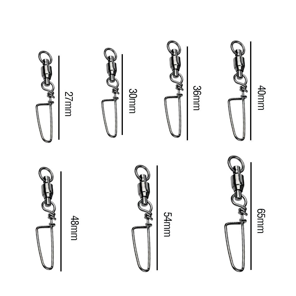 Connector Stainless Steel Fishing Accessories Connector Coastlock Snap Ball Bearing Fishing Swivels