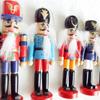 6pcs/set Figurines Soldier Puppet Pendant Painted Nutcracker Doll Nutcracker Puppet  Car Pendant