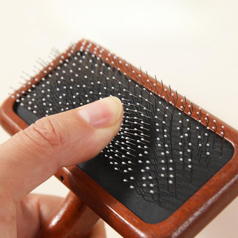 Hřebeny pro domácí mazlíčky z masivního dřeva, Hřebeny pro úpravu psů, Dřevěné jehlové hřebeny, Jehlové hřebeny se vzduchovým polštářem, Hřebeny pro odstraňování kočičí srsti, Čisticí potřeby