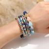 LATS Bohemian Multi-Layer Handmade Wooden Bead Elastic Bracelets, Jewelry for Women and Men