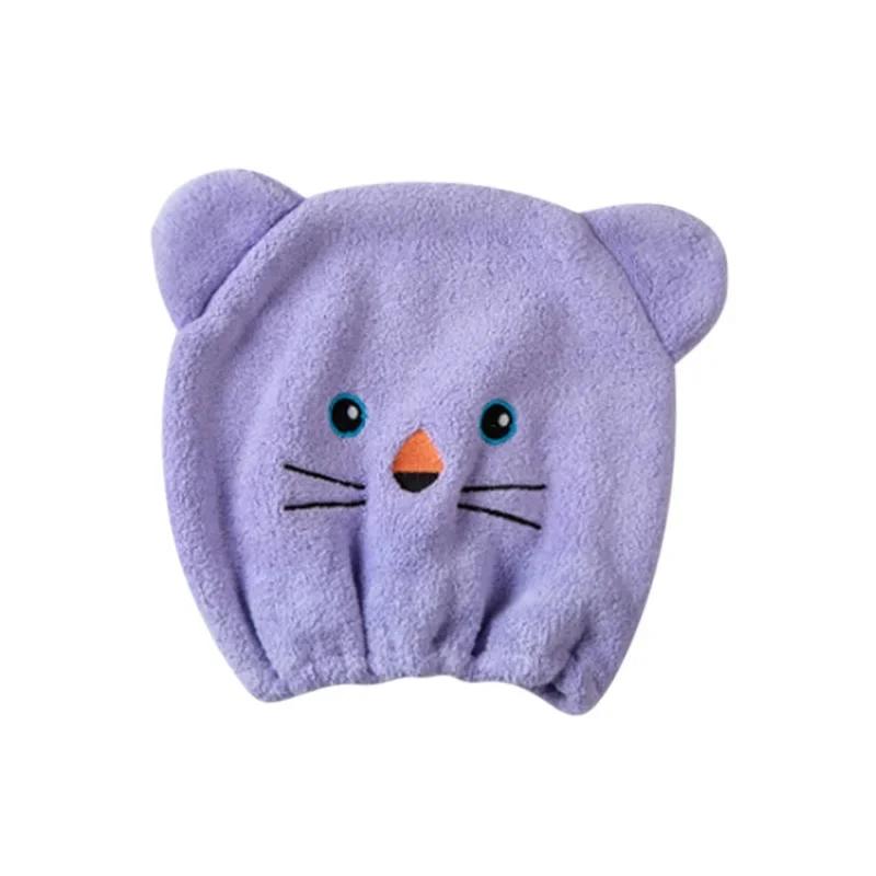 Soft and Strong Absorbing Drying Quick Dry Cartoon Children Baby Shower Cap Hair Bonnet