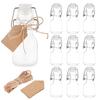 BENECREAT 12-Piece 60ml Swing Glass Bottles, Mini, with 20 Price Tags, Clear Storage Bottles, Glass Water Bottles