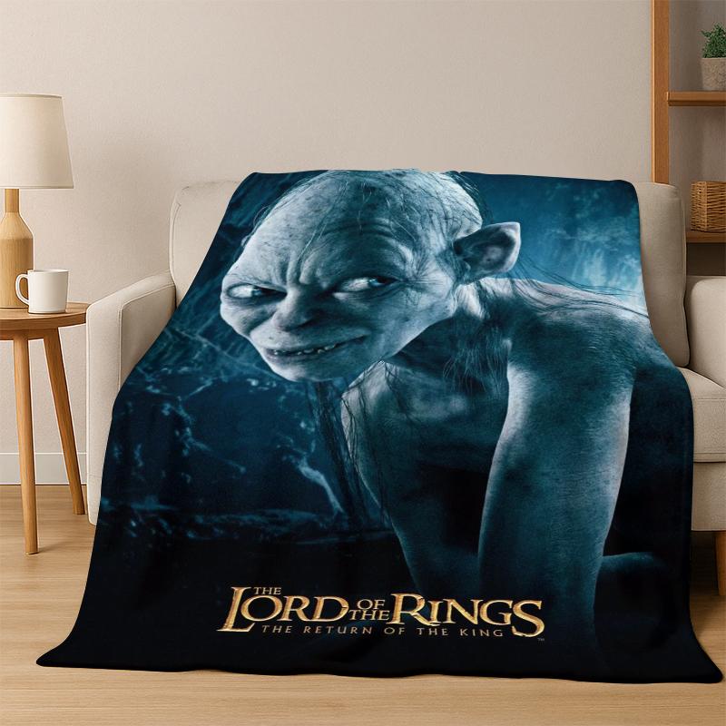 Movie L-Lord of The Rings H-Hobbit Flannel Blanket Soft Warm Blanket Throw Blanket for Bedroom Living Room Bed Picnic Gift Kid