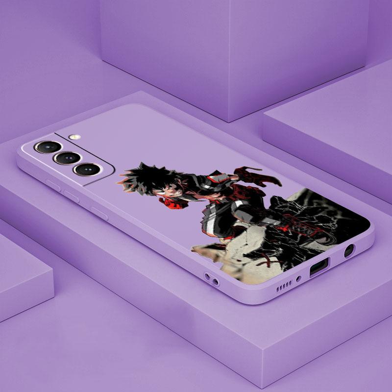 Anime My Hero Academia Case for Samsung Galaxy S8 Note 20 Ultra 5G S9 S21 S10 Plus S20 FE S22 Ultra Matte Liquid Silicone Funda