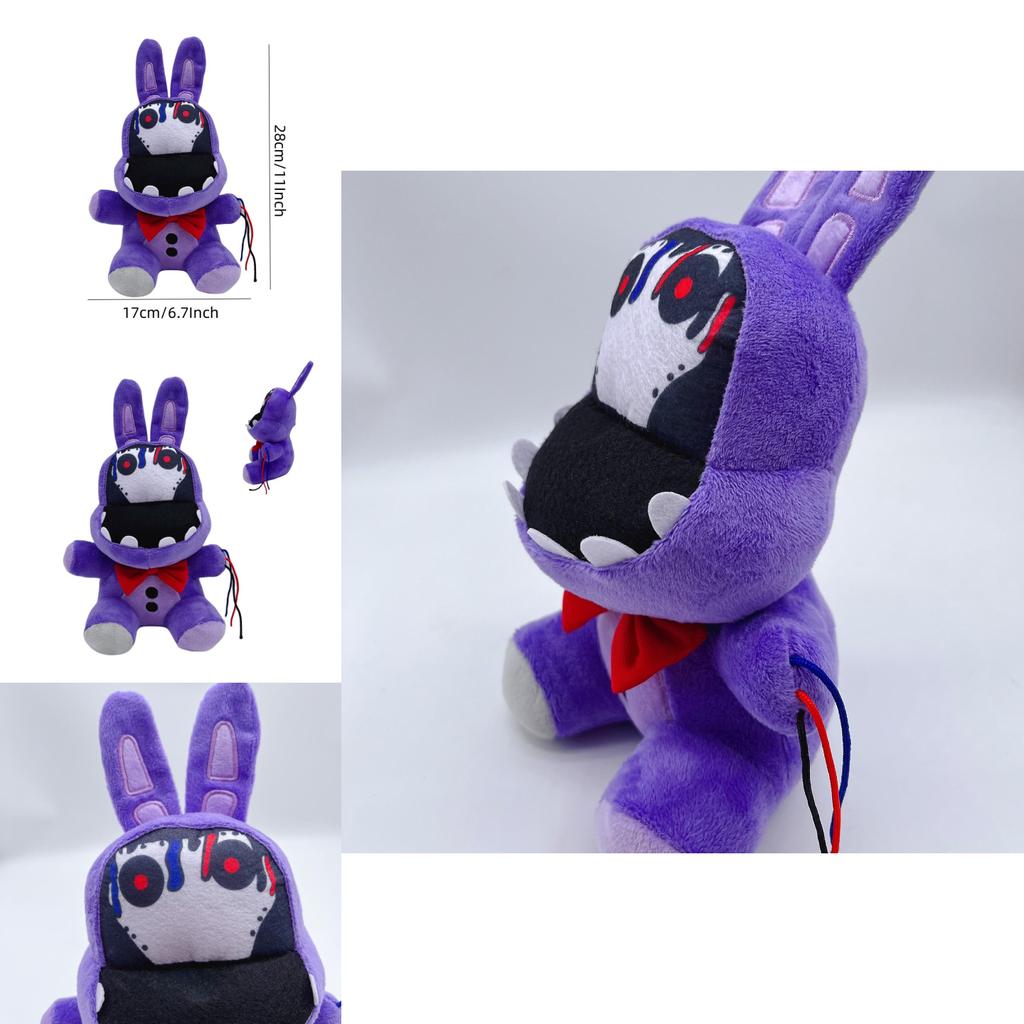 Cute Fnaf Series Midnight Bear Skeleton Purple Rabbit Plush Toy Animal Category