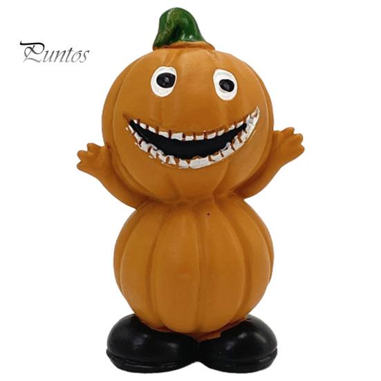 Eco-friendly Halloween Decor Pumpkin Figure Ornaments, Hand-Painted Resin Decorations with Unique Creative Display Expressions, Figurine for