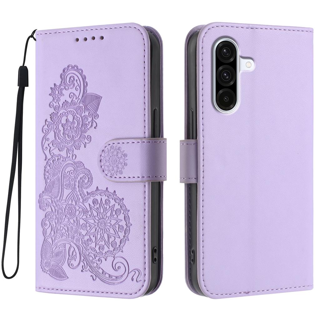 For Samsung Galaxy A36 5G Phone Cases Mandala Flower Leather Wallet Mobile Cover with Strap