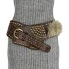 New Fluffy Belt, Fluffy Wide Belt, Riveted Punk Millennium Spice Girl Belt, Subculture Light Waist Strap