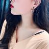 Female Pendant Earrings Alloy Earring Inlaid Artificial Gems Fashion Eardrops