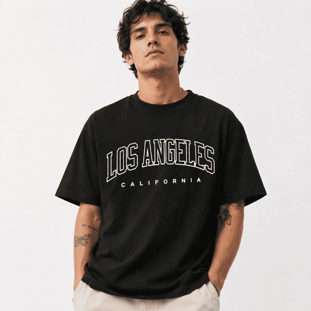 Los Angeles Kalifornien Grafik T-Shirt Lässiges Baumwoll-T-Shirt LA Übergroßes Shirt