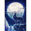 [Puzzle Sarang] 1000 Piece Jigsaw Puzzle: Blue Moon Howling Wolf Art