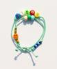 Bonbeau Happy Pop Initial Smile Knot Bracelet Smile Charm Initial Bead Double-Strand Knot Bracelet