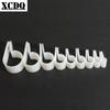 50pcs 100pcs White CC Series Plastic Nylon Isolation R Type Screw Fixed Computer Wire Holder Clamp Cable Manager for Desk Wall