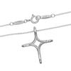 TIFFANY&Co. Open cross Necklace Silver925 3.25g Women Used