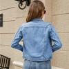 Fashion Vintage Jean Jackets Autumn Long Sleeve Casual Solid Cardigan Denim Coat Casual Pocket Outwear