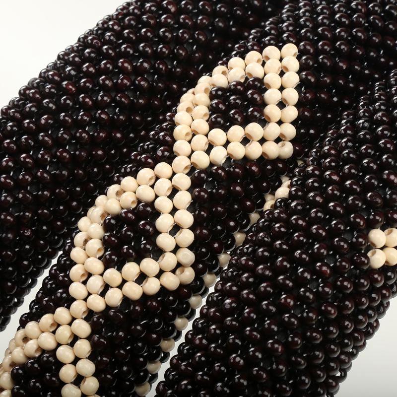 Golden Bead Wooden Bead Series Handwoven Non-slip Steering Wheel Cover