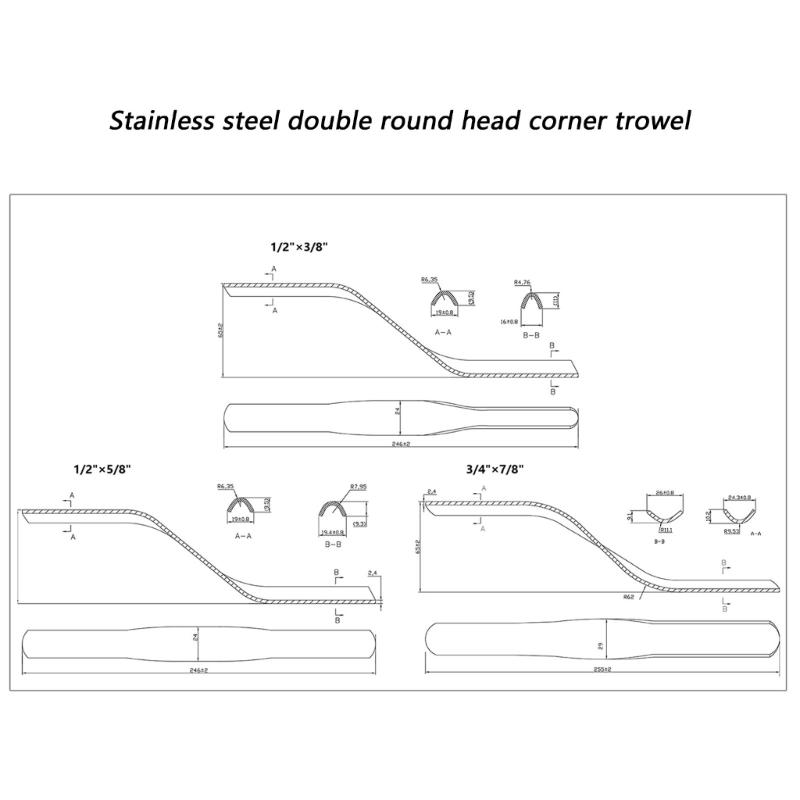 Stainless Steel Double Ended Grout Tool For Precise Tile Gaps Filling Joint Cleaning And Sealing In Homes Renovation