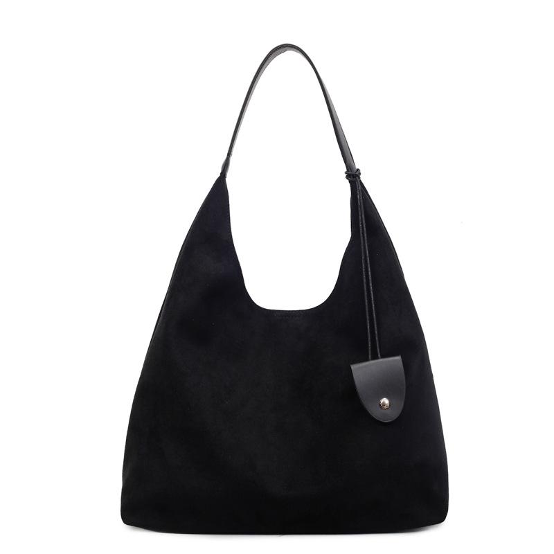 Suede bag women's large capacity autumn and winter versatile single shoulder mother bag commuter dumpling bag
