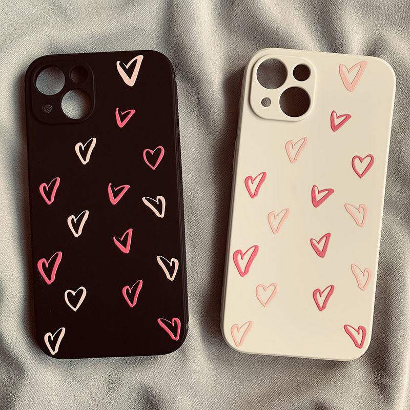 Applicable To IPhone16 17ProMax Mobile Phone Case Apple 15plus Silicone All Inclusive Soft 14pro Love Couple