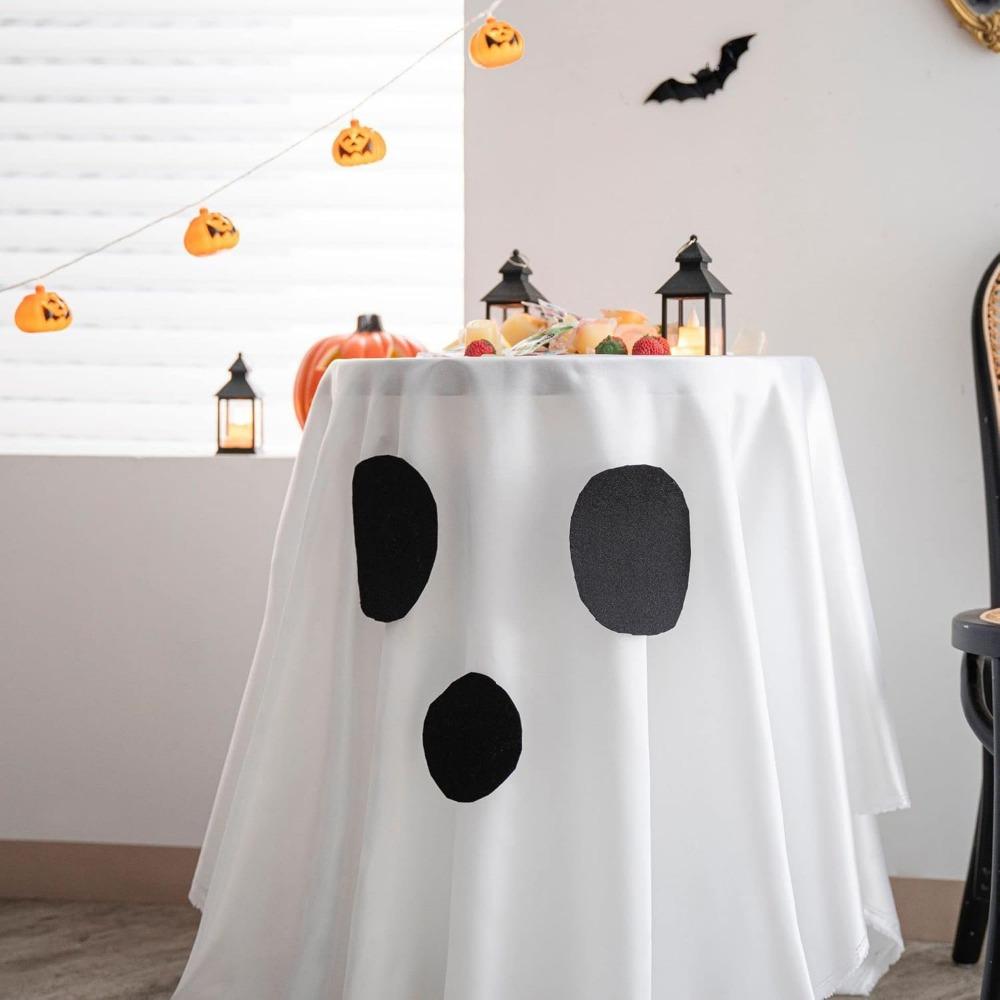 Halloween Tablecloth. Funny face design for party, home & holiday decor.