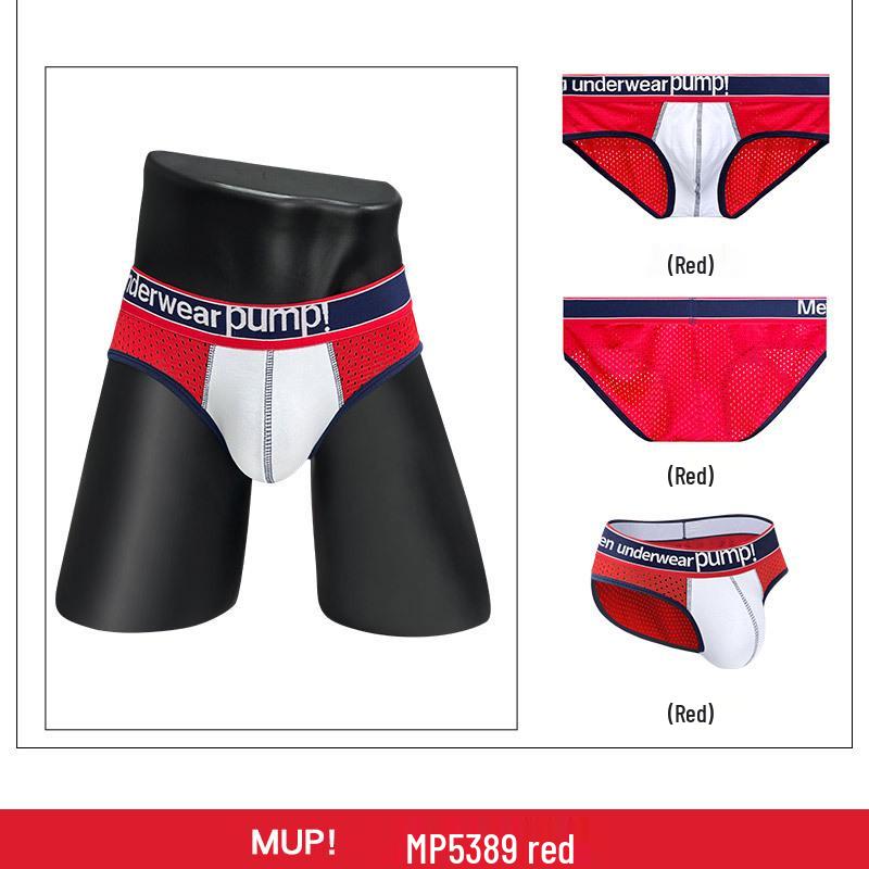 Trendy Low Rise Color Block Slim Fit Hip-Lifting Men's Sport Briefs
