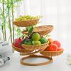 Multi-Layer Creative Fruit and Snack Basket Handmade Woven PP Storage Tray for Dry Fruits, Bread, and Vegetables