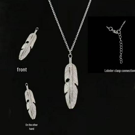 Bohemian Retro Feather Long Necklace
