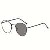 Fashion Round Metal&Plastic Frame Women Pochromic Glasses for Men Daily Outdoor Life Vacation Outfits Accessories