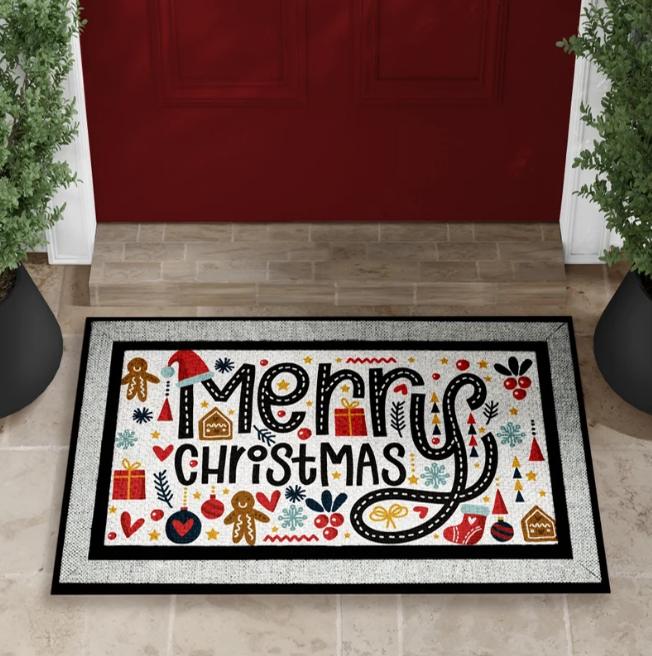 

Christmas Door Mat Christmas Outdoor Decor Living Room Bedroom New Year s Home Decoration Rugs 30x50cm