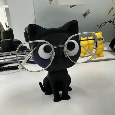 Eyeglass Frame Cat Shaped Sunglasses Display Stand, Desktop Storage Rack Office and Home Use Stylish and Functional Accessory